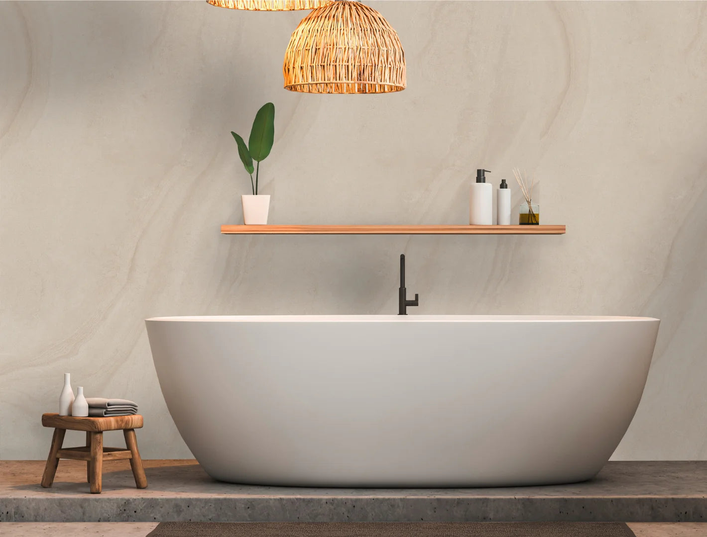 Duschrückwand - 3mm Aluverbund Burgund Beige 1250 x 2550mm