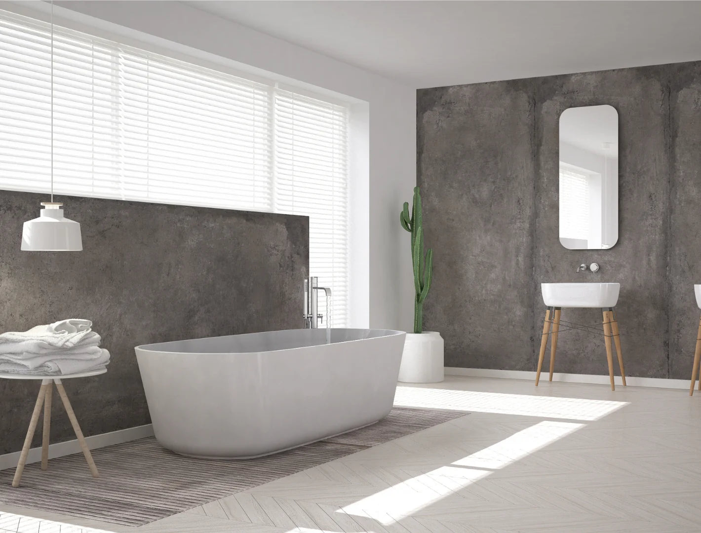 Duschrückwand - 3mm Aluverbund Loftgrau 1250 x 2550mm