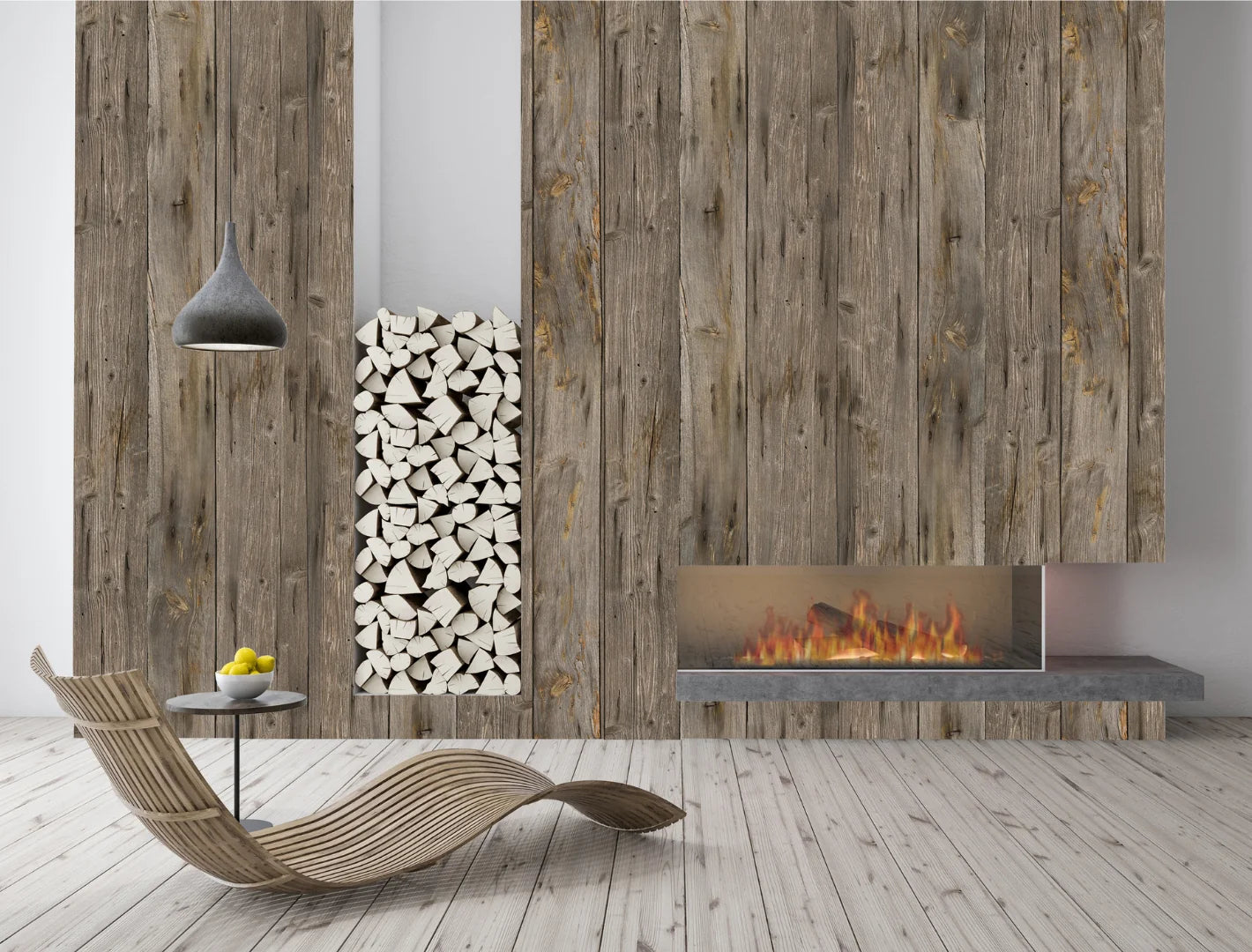 Duschrückwand - 3mm Aluverbund Holz Wallis 1250 x 2550mm