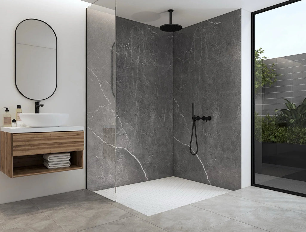 Duschrückwand - 3mm Aluverbund Aragon dunkel 1250 x 2550mm