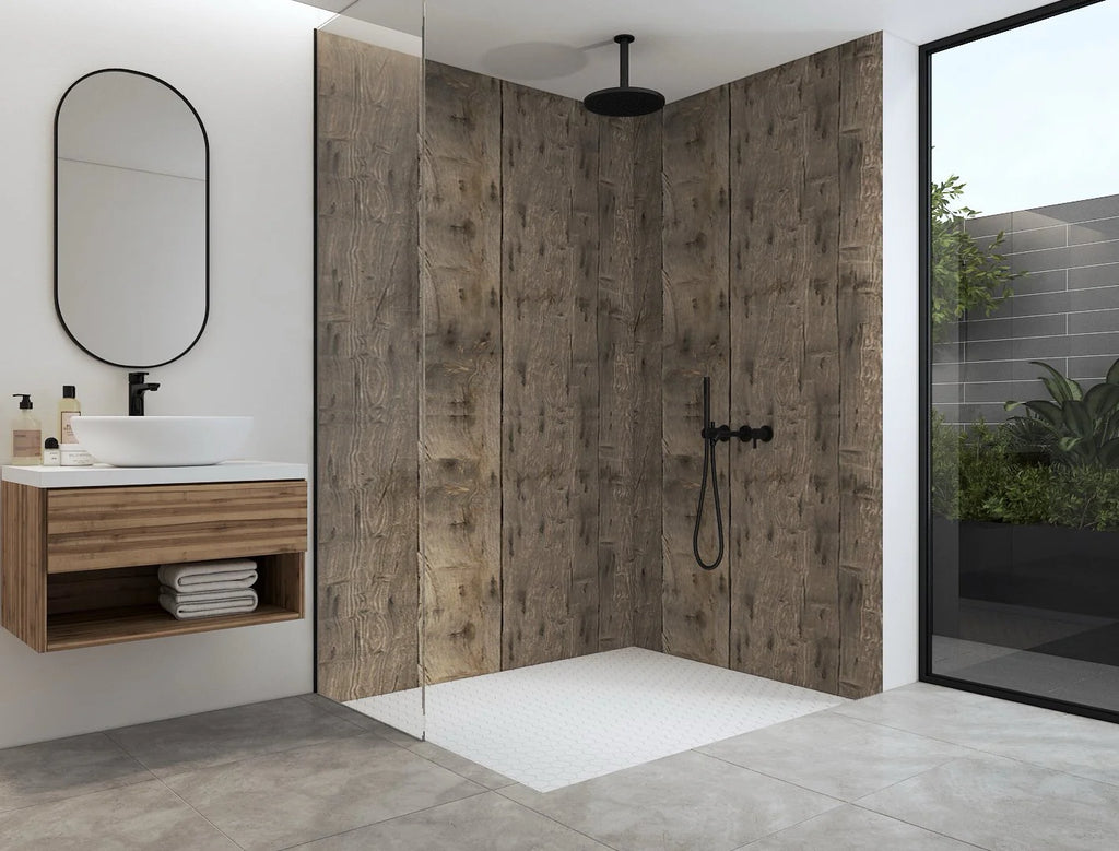 Duschrückwand - 3mm Aluverbund Holz Wallis 1250 x 2550mm